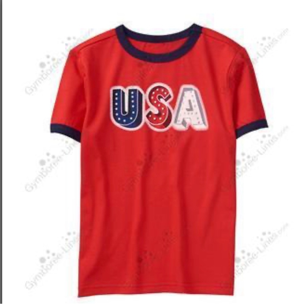 EUC GYMBOREE USA TEE SZ L